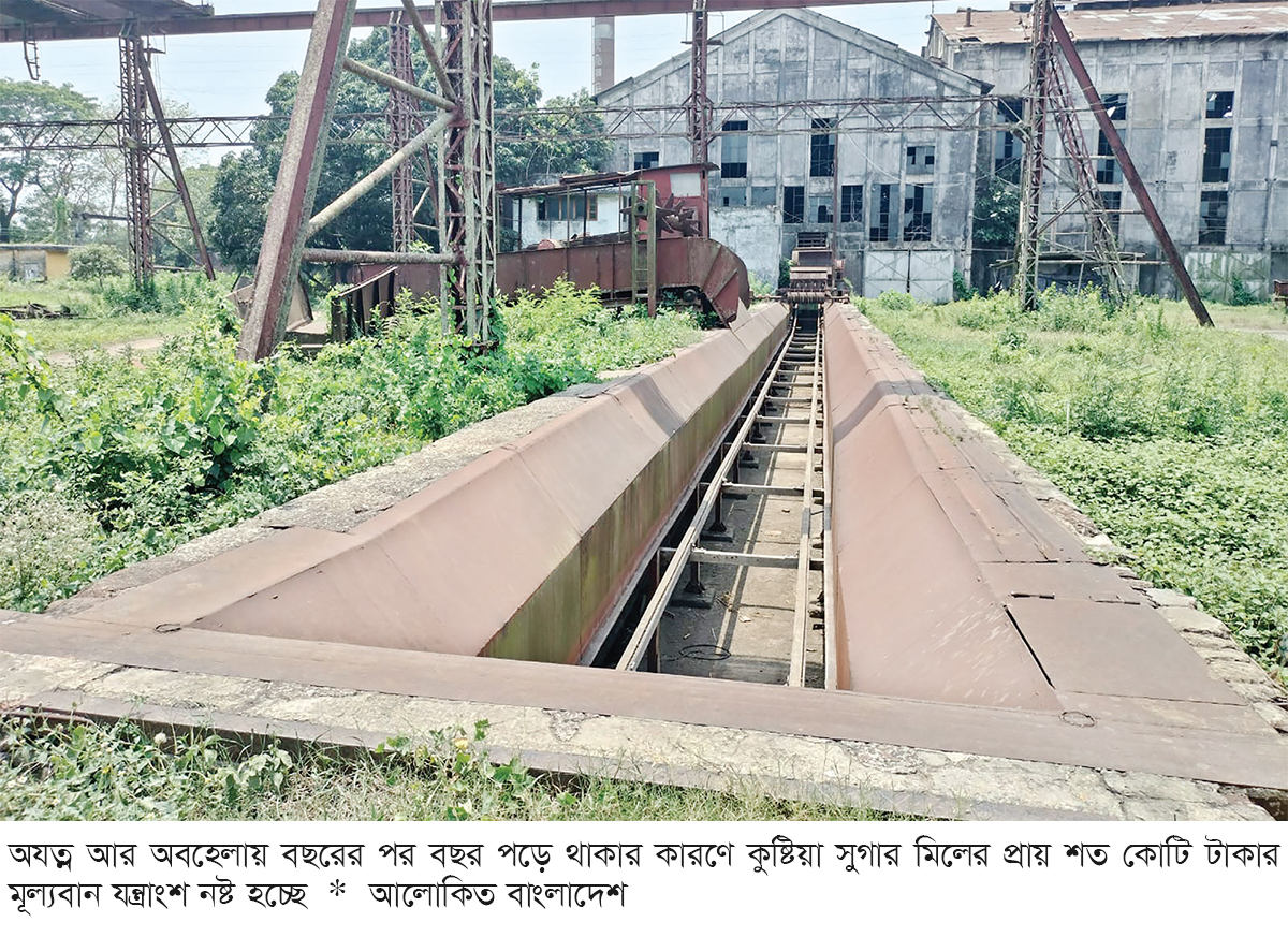 বন্ধ সুগার মিলে নষ্ট হচ্ছে কোটি টাকার যন্ত্রাংশ বন্ধ সুগার মিলে নষ্ট হচ্ছে কোটি টাকার যন্ত্রাংশ