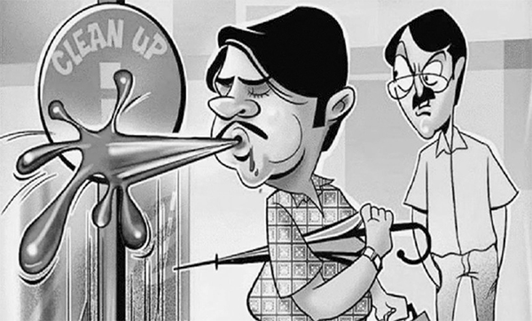 পানের পিক সৌন্দর্যবিনাশী এক সামাজিক ব্যাধি পানের পিক সৌন্দর্যবিনাশী এক সামাজিক ব্যাধি
