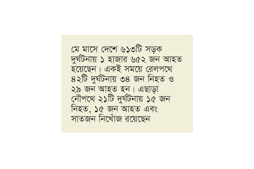 এক মাসে সড়কে ঝরল ৬২২ প্রাণ এক মাসে সড়কে ঝরল ৬২২ প্রাণ