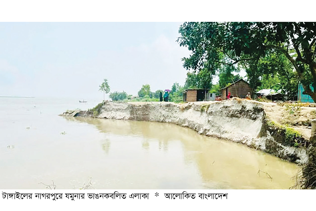 নাগরপুরে যমুনার ভয়াবহ ভাঙন, অর্ধশত স্থাপনা বিলীন নাগরপুরে যমুনার ভয়াবহ ভাঙন, অর্ধশত স্থাপনা বিলীন