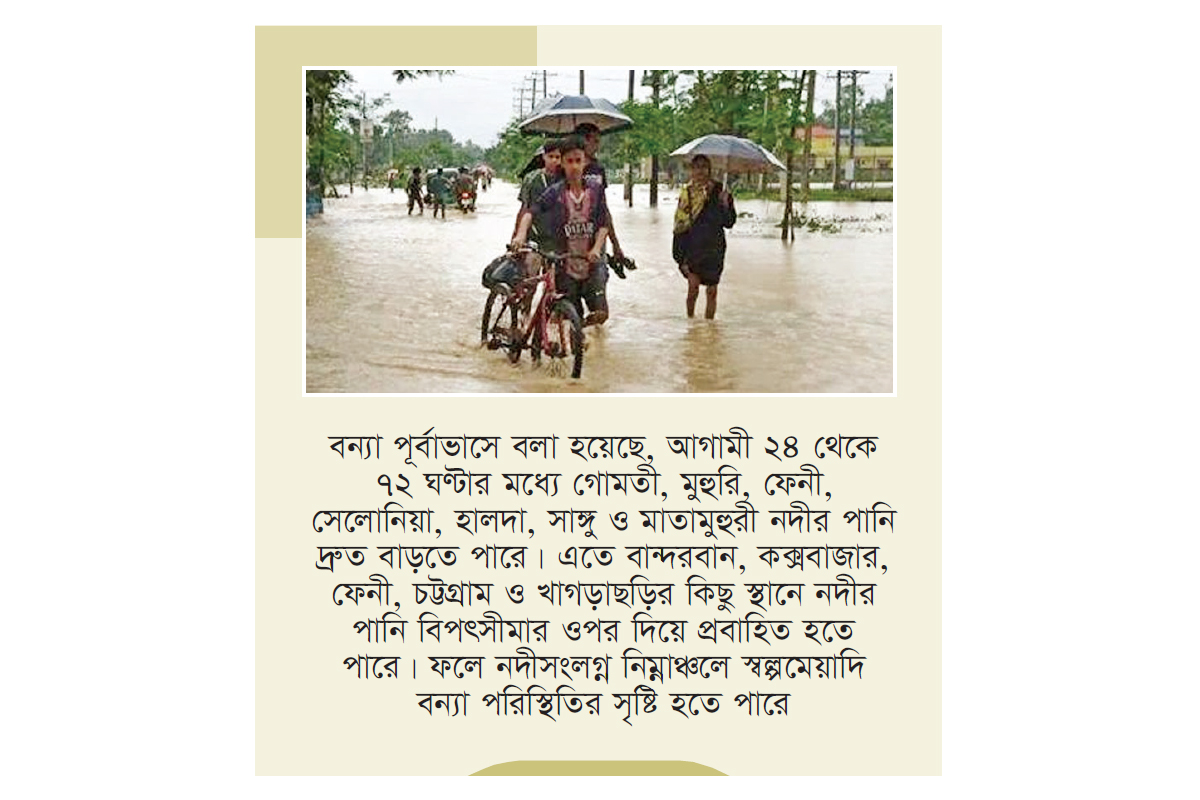 বন্যার শঙ্কা, পাহাড়ধস ও জলজটে স্থবির জনপদ বন্যার শঙ্কা, পাহাড়ধস ও জলজটে স্থবির জনপদ