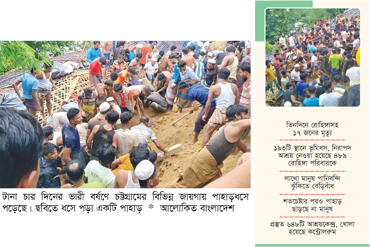 উখিয়ার আশ্রয়শিবিরে ভূমিধসের আশঙ্কায় লাখো রোহিঙ্গা উখিয়ার আশ্রয়শিবিরে ভূমিধসের আশঙ্কায় লাখো রোহিঙ্গা