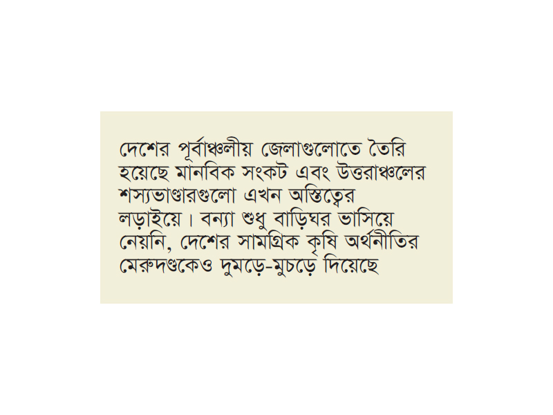 বন্যার ছোবলে সংকটে কৃষিনির্ভর অর্থনীতি বন্যার ছোবলে সংকটে কৃষিনির্ভর অর্থনীতি