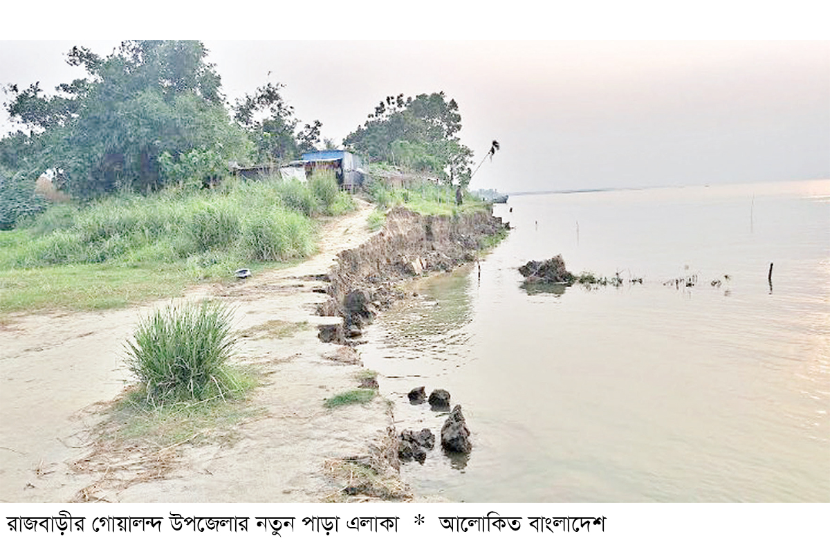 গোয়ালন্দে পদ্মার ভাঙনে ক্ষতিগ্রস্তদের হাহাকার গোয়ালন্দে পদ্মার ভাঙনে ক্ষতিগ্রস্তদের হাহাকার