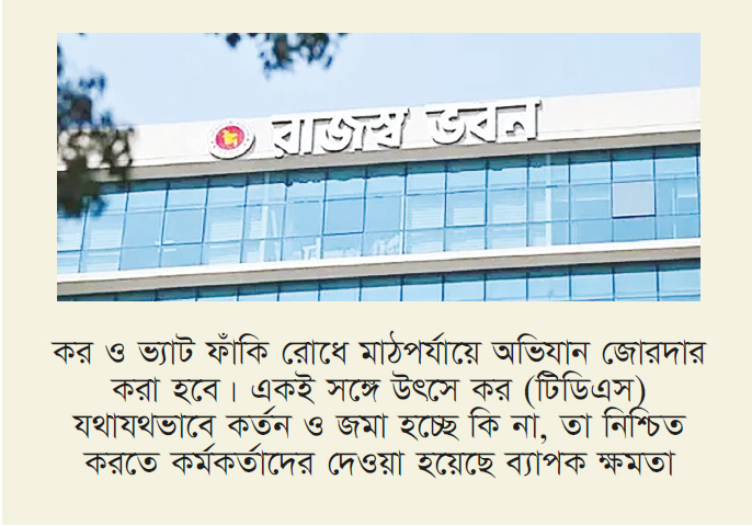 রাজস্ব আদায়ে লক্ষ্য অর্জনে মাঠে এনবিআর রাজস্ব আদায়ে লক্ষ্য অর্জনে মাঠে এনবিআর