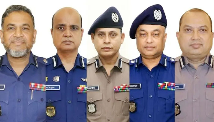 অতিরিক্ত আইজিপি হলেন ৫ ডিআইজি অতিরিক্ত আইজিপি হলেন ৫ ডিআইজি