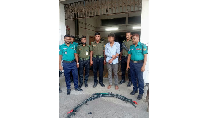 গাজীপুরে বৈদ্যুতিক তার চুরির চেষ্টাকালে আনসার সদস্যদের হাতে যুবক আটক গাজীপুরে বৈদ্যুতিক তার চুরির চেষ্টাকালে আনসার সদস্যদের হাতে যুবক আটক