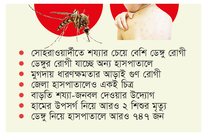 ডেঙ্গু ও হাম মোকাবিলায় চাপে হাসপাতালগুলো ডেঙ্গু ও হাম মোকাবিলায় চাপে হাসপাতালগুলো