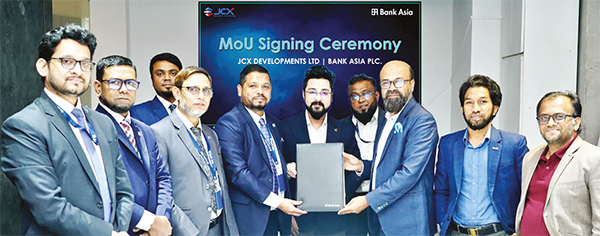 ব্যাংক এশিয়া ও জেসিএক্স ডেভেলপমেন্টের মধ্যে সমঝোতা স্মারক ব্যাংক এশিয়া ও জেসিএক্স ডেভেলপমেন্টের মধ্যে সমঝোতা স্মারক