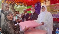 নওগাঁয় বিশিষ্ট ব্যবসায়ী ও নারী উদ্যোক্তা নিহাল জান্নাতের কম্বল বিতরণ