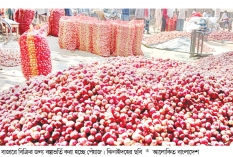 পেঁয়াজের আমদানি বন্ধ ও ন্যায্যমূল্য দাবি  