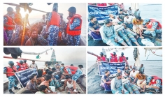 ডাকাতের কবলে পড়া ৪ ট্রলারসহ ৬৭ জেলেকে উদ্ধার কোস্ট গার্ডের  