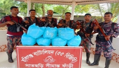 বিজিবির অভিযানে ৭৯ হাজার টাকার মাদক ও চোরাচালানী পণ্য জব্দ