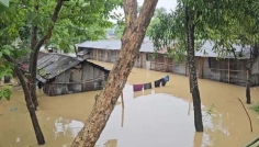 উজান থেকে আসা পাহাড়ি ঢলে মৌলভীবাজারে আগাম বন্যা