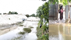 দৌলতদিয়ায় বালুর চাতালের পানিতে জলাবদ্ধতা, দুর্ভোগে শতাধিক মানুষ
