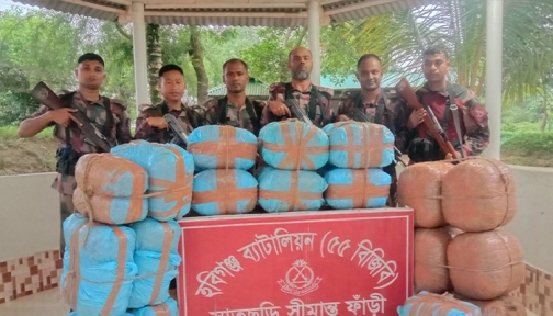 হবিগঞ্জে বিজিবির অভিযানে চোরাচালানি পণ্য ও মাদকদ্রব্য জব্দ