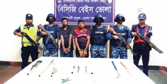 ভোলায় দুর্ধর্ষ সিরাজ বাহিনীর দুই ডাকাত আটক  