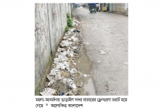 তাড়াইল সদর বাজারের ড্রেন ময়লা-আবর্জনায় ভরাট  