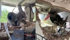 বিমানটি আছড়ে পড়ে মেডিকেল কলেজের হোস্টেলে