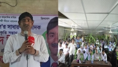 টাঙ্গাইলে শিক্ষার্থীদের মাঝে গাছের চারা বিতরণ