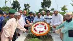নবীনগরে ৫ শহীদের সমাধিতে জেলা প্রশাসনের শ্রদ্ধা