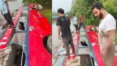 পার্বতীপুরে বাস দুর্ঘটনায় গণঅধিকার পরিষদের নেতাসহ আহত ১৫