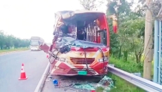 মাদারীপুরে এক্সপ্রেসওয়েতে বাস-কাভার্ডভ্যানের সংঘর্ষে নিহত ১