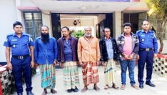 ঘোড়াঘাটে কৃষকের পাকা ধান কেটে নেওয়ার অপরাধে গ্রেপ্তার ৫