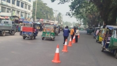 চাঁদপুরে যানজট নিরসনে ট্রাফিক বিভাগের কঠোর অভিযান