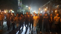 হাদির ওপর গুলির প্রতিবাদে রাজবাড়ীতে মশাল মিছিল ও সমাবেশ