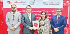 বেঙ্গল ইনস্টিটিউটকে আর্থিক সহায়তা প্রদান করেছে মিডল্যান্ড ব্যাংক  