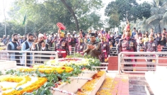 শার্শায় বীরশ্রেষ্ঠ নূর মোহাম্মদ শেখের সমাধিতে বিজিবির পুষ্পস্তবক অর্পণ