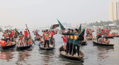 বিজয় দিবসে জবি শিবিরের ব্যতিক্রমী নৌ র‍্যালি