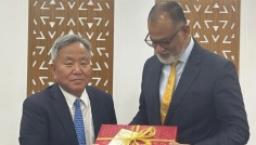 বাণিজ্য উপদেষ্টার সাথে দক্ষিণ কোরিয়ার বিদায়ী রাষ্ট্রদূতের বৈঠক