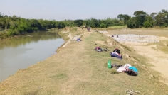 কমলগঞ্জে ধলাই নদীর ঝুঁকিপূর্ণ বাঁধের হুমকি