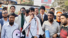 হাজীগঞ্জে এনসিপির এমপি প্রার্থীর আগ্রাসন বিরোধী পদযাত্রা