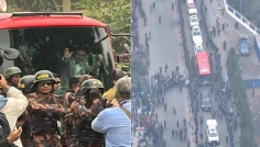 কড়া নিরাপত্তায় ৩০০ ফিটের পথে তারেক রহমান