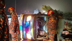 ঢাকা-মাওয়া এক্সপ্রেসওয়েতে মালবাহী ট্রাক উল্টে আহত ৯