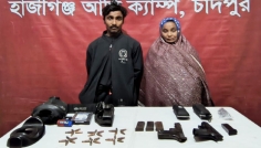 চাঁদপুরে লুট হওয়া অস্ত্র-গুলি উদ্বার, মা ও ছেলে গ্রেপ্তার
