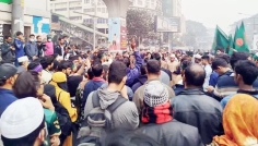 মার্চ ফর ইনসাফ: শাহবাগে জড়ো হচ্ছেন ইনকিলাব মঞ্চের কর্মীরা