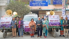 ভোটার সচেতনতায় রংপুরে ভোটের রিক্সা চালু