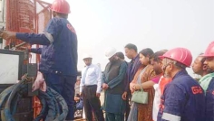 পীরগঞ্জে ভূতাত্ত্বিক কূপ খনন কার্যক্রমের আনুষ্ঠানিক উদ্বোধন