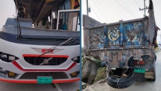 রংপুরে ট্রাক ও যাত্রীবাহী বাসের ত্রিমুখী সংঘর্ষে নিহত ২