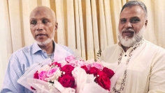 আবু নাছেরের সঙ্গে সৌজন্য সাক্ষাৎ এরশাদ উল্লাহ এমপির