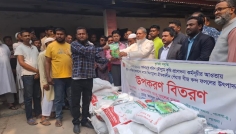 ঈশ্বরদীতে কৃষকদের মাঝে উন্নত বীজ, সার ও উপকরণ বিতরণ