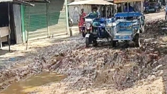 সিরাজগঞ্জের আঞ্চলিক সড়ক খানাখন্দে পরিণত, জনদুর্ভোগ