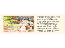 ব্রয়লারের চেয়ে মাছের দাম বেশি, গরুর মাংস ৮০০  