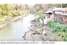 খালের ভাঙনে বিলীন বসতভিটা-ফসলি জমি  