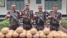 যশোরে সীমান্ত থেকে বিপুল পরিমাণ ভারতীয় গাঁজা আটক