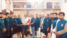 নকলা প্রেসক্লাব নেতৃবৃন্দের সঙ্গে ফাহিম চৌধুরীর মতবিনিময়